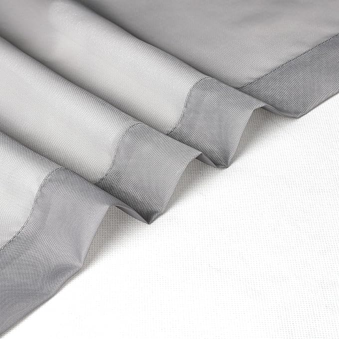 Chyhomenyc Sheer Valances for Windows 42W x 14L inches 2 Pack, Small Window - Image 8