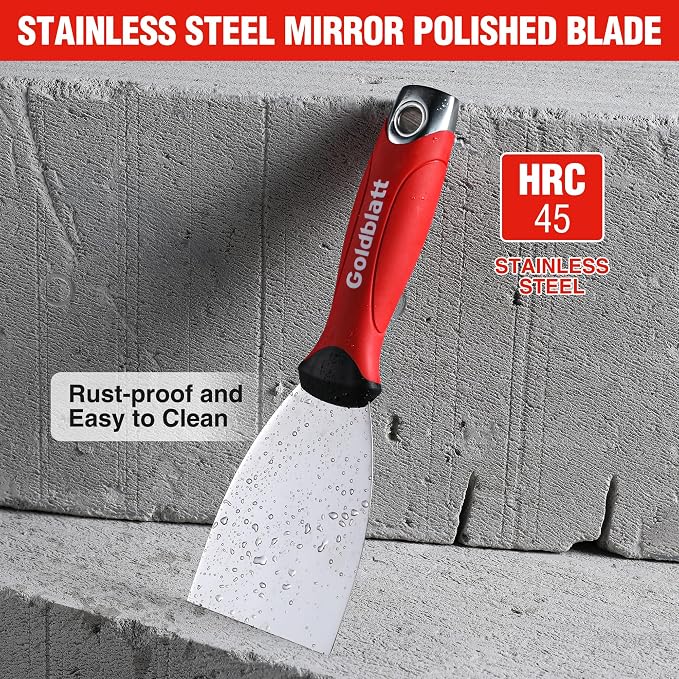 Goldblatt 3" Putty Knife, Stainless Steel Scraping Paint, Putty Knife Scraper - Image 4