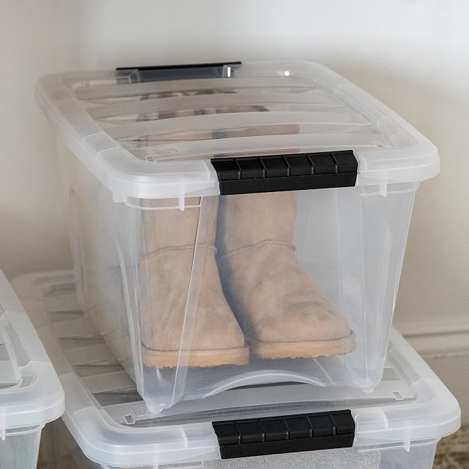 IRIS USA 19 Qt Stackable Plastic Storage Bins - Image 8