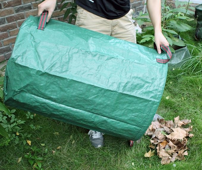 Gardzen 3-Pack 32 Gallon Yard Waste Bags, Reusable Heavy Duty Collapsible - Image 6