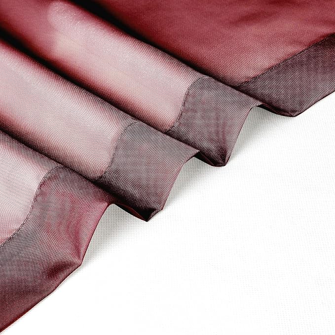 Chyhomenyc Sheer Curtains 36 Inch Length, Short Voile Sheer Window Curtians - Image 9