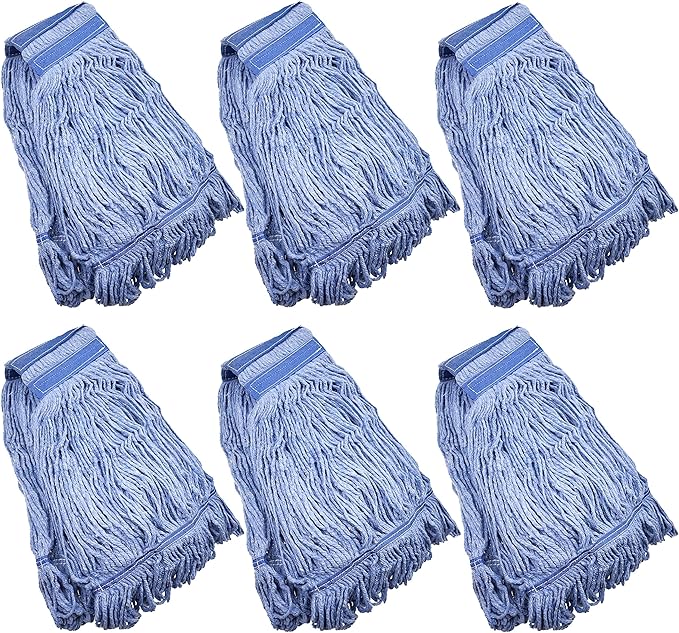 Mop Head Replacement Commercial Heavy Duty String Blue Wet Mop Heads by Klesti