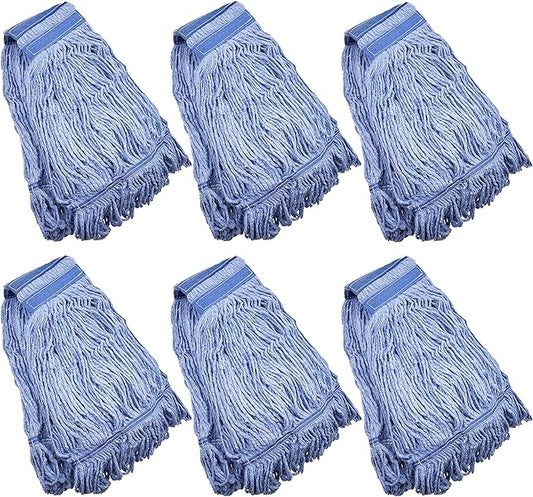 Mop Head Replacement Commercial Heavy Duty String Blue Wet Mop Heads by Klesti