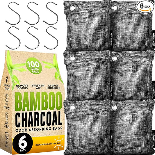 Charcoal Odor Absorber for Strong Odor, Bamboo Charcoal Air Purifying Bag by BASICCONCEPTS