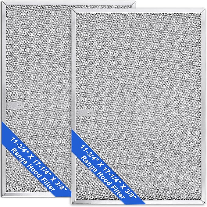 Wadoy BPS1FA36 Range Hood Filter 11-3/4" X 17-1/4" X 3/8", 2 Pack Aluminum Mesh by WADOY