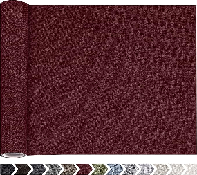 Fine Linen Fabric Patches, Self-Adhesive, Extra Large 12x40 Inch, by ForABetterHomeLife
