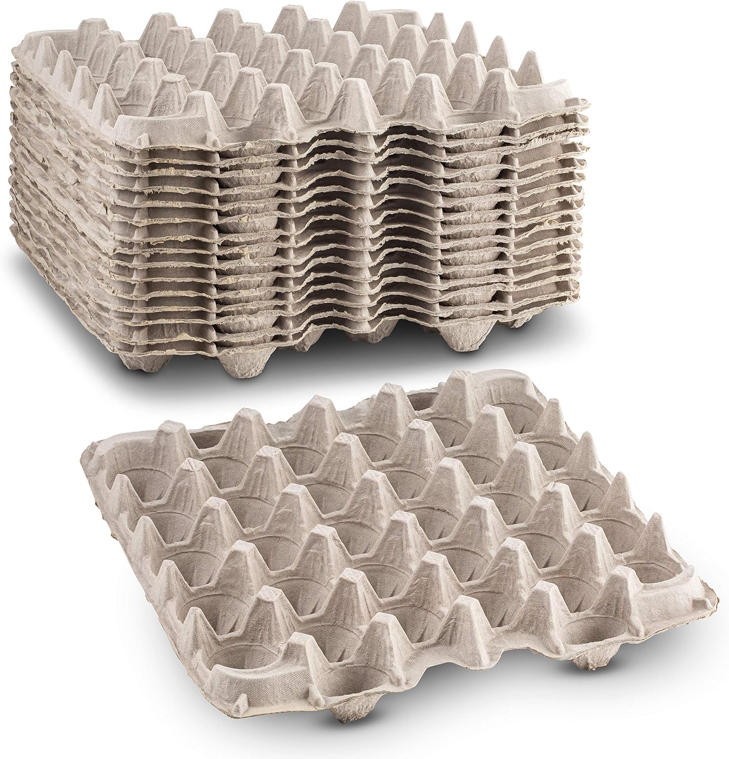 MT Products Egg Crates/Cartons Bulk Holds 30 Eggs - Pulp Fiber Material for Chicken Farm - Case of 140