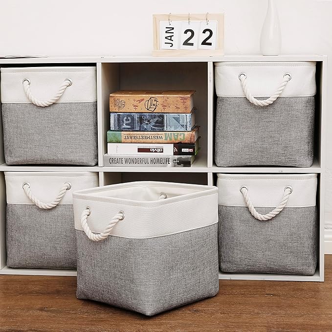 Cube Storage Bins, Collapsible Fabric Cube Storage Bin, 11 Inch Cube Storage - Image 5