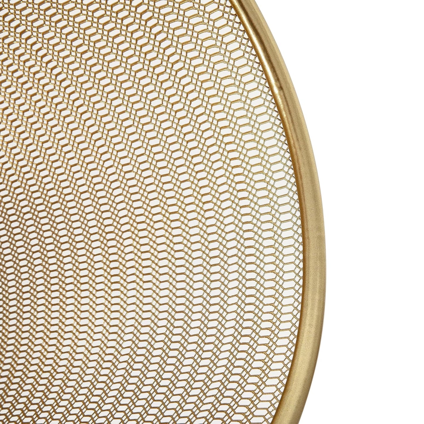 Martha Stewart Ryder 4.5 Gallon Mesh Metal Wastebaskets, Gold, 2-Pack | Steel Mesh, Gold Finish