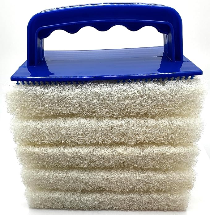 Handled Bath Scrubber 6 Piece Heavy Duty Cleaning Scrub Sponge Brush Bathroom - Image 6