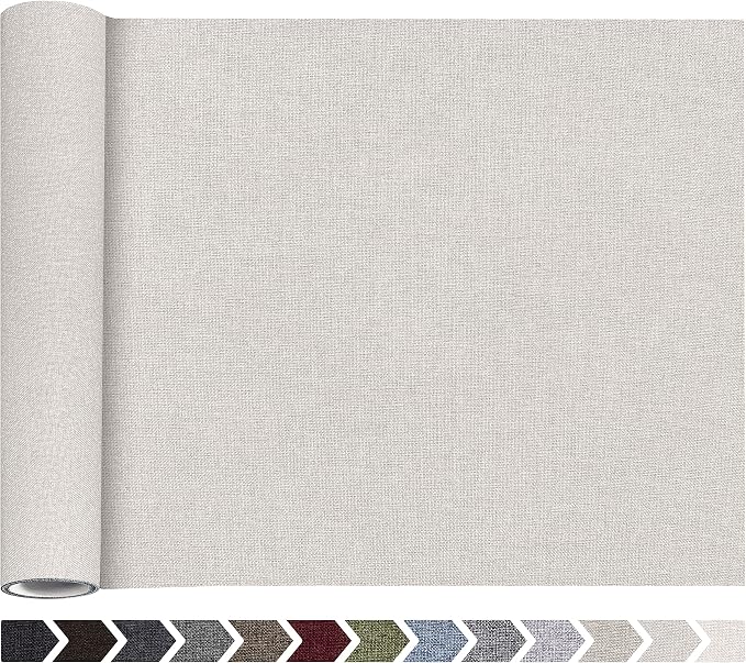 Fine Linen Fabric Patches, Self-Adhesive, Extra Large 12x40 Inch, by ForABetterHomeLife