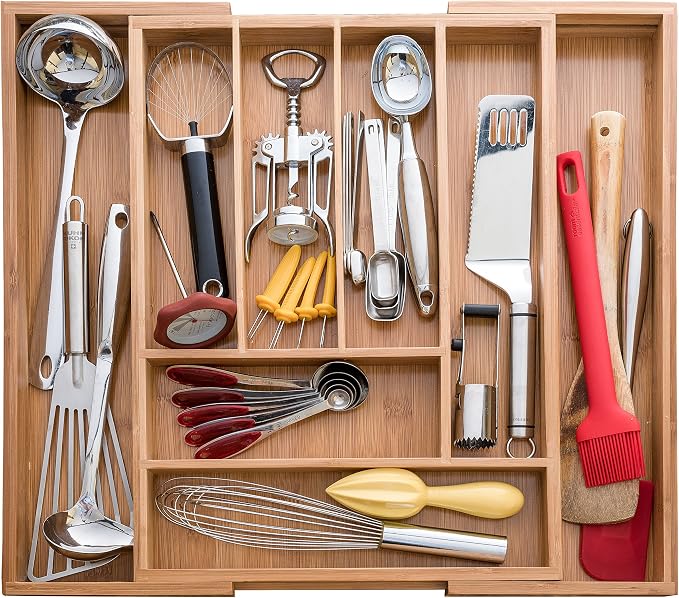 Bellemain Expandable Bamboo Drawer Organizer - Image 4