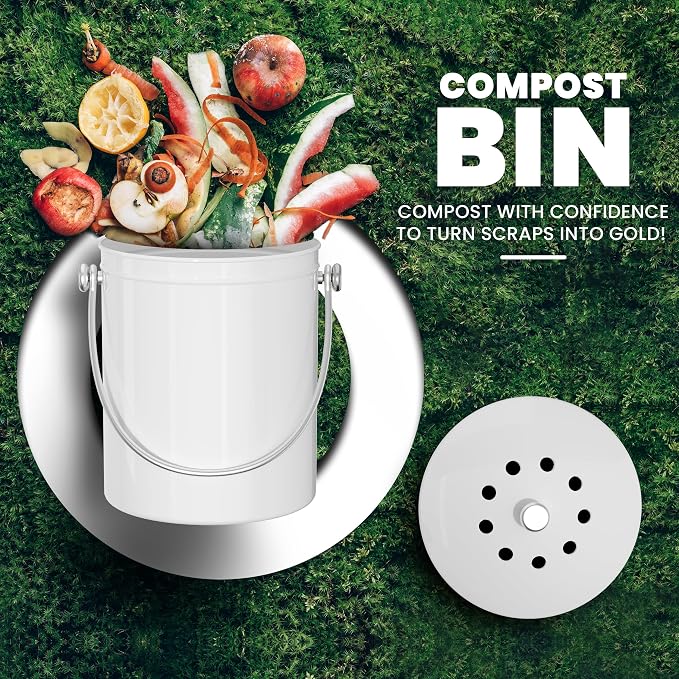 Utopia Kitchen Compost Bin for Kitchen Countertop, 1.3 Gallon Compost Bucket - Image 2