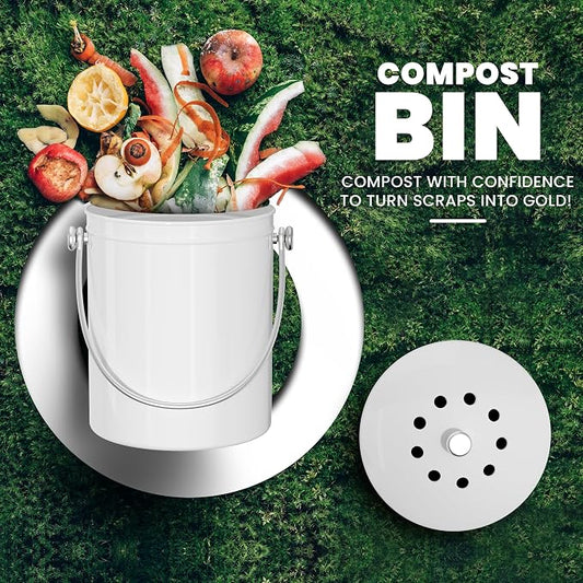 Utopia Kitchen Compost Bin for Kitchen Countertop, 1.3 Gallon Compost Bucket - Image 2