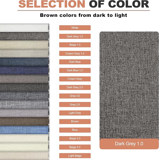 KING MOUNTAIN Coarse Linen Repair Patches, Self-Adhesive, 12x40 Inch, Dark Grey - Image 4