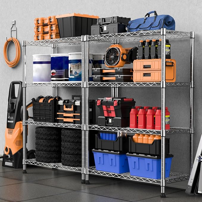 1000 lbs Storage Shelving 4-Tier Utility Shelving Unit Steel Organizer Wire Rack - Image 7