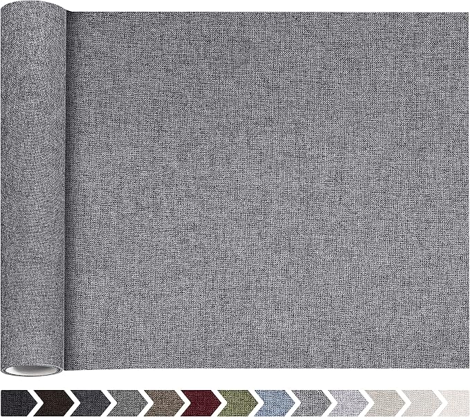 Fine Linen Fabric Patches, Self-Adhesive, Extra Large 12x40 Inch, by ForABetterHomeLife