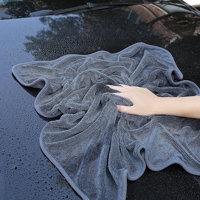 JOYMOOP Microfiber Towels for Cars, 3 Pack 35.4" x 23.6" Car Drying Towel - Image 2