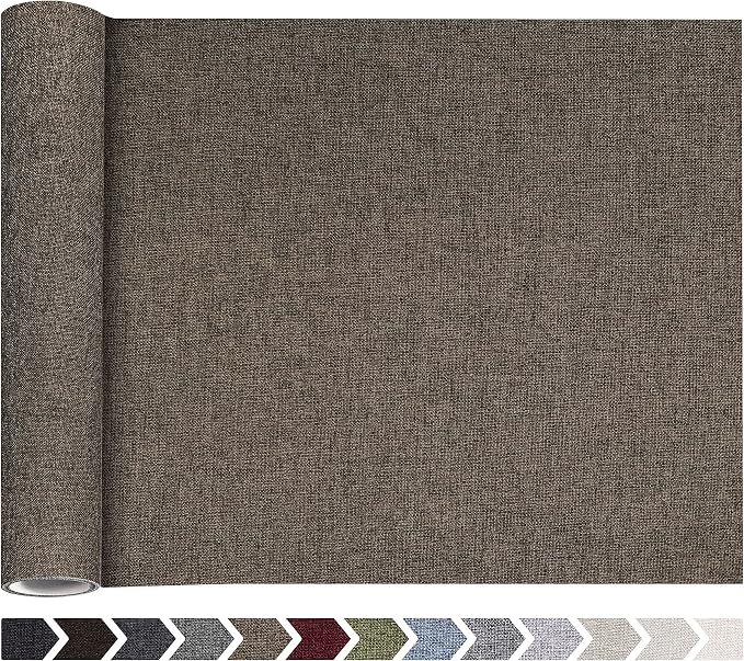 Fine Linen Fabric Patches, Self-Adhesive, Extra Large 12x40 Inch, by ForABetterHomeLife