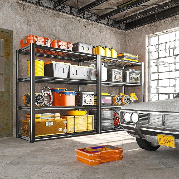 REIBII 40" W Garage Shelving 2240 LBS Storage Shelves Adjustable Heavy Duty - Image 2