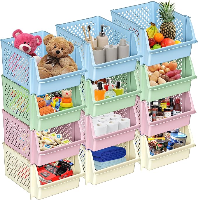 Skywin Plastic Stacking Bins Open Front by Skywin