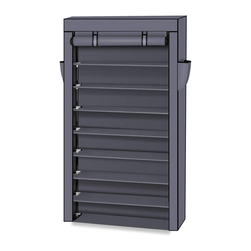 10 Tier Shoe Rack with Dustproof Cover Shoe Shelf Storage Organizer, Widen Sh...