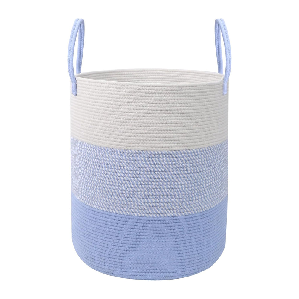 105L Extra Large Laundry Basket, Clothes Hamper with Handles- Blue