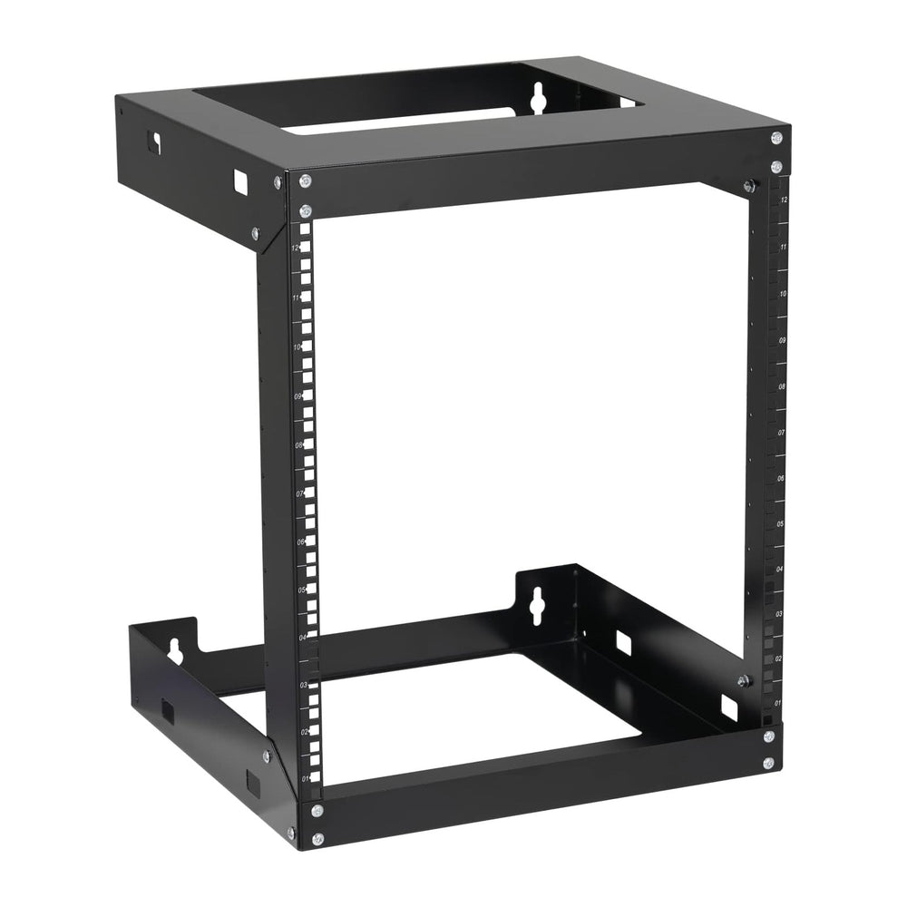 12U Wall Mount Rack Open Frame 19 Inch Server Equipment 2 Post Network Cabinet