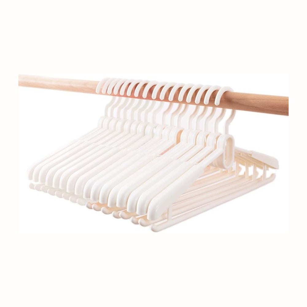 16 Pack Adjustable Clothes Hangers, Heavy Duty Plastic Hangers with Non-Slip ...