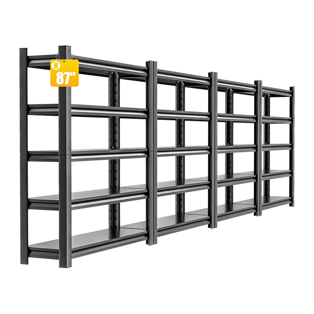 4 Pieces Garage Shelving, Heavy Duty Sturdy Steel Thickened Metal Shelves