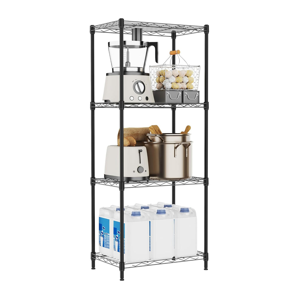 4 Tiers Shelf Metal Storage Shelves Wire Rack Closet Organizers