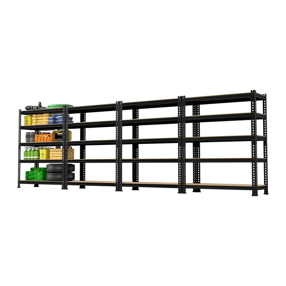 5-Tier Metal Storage Shelves: Heavy Duty Garage Shelving Adjustable Shelves f...