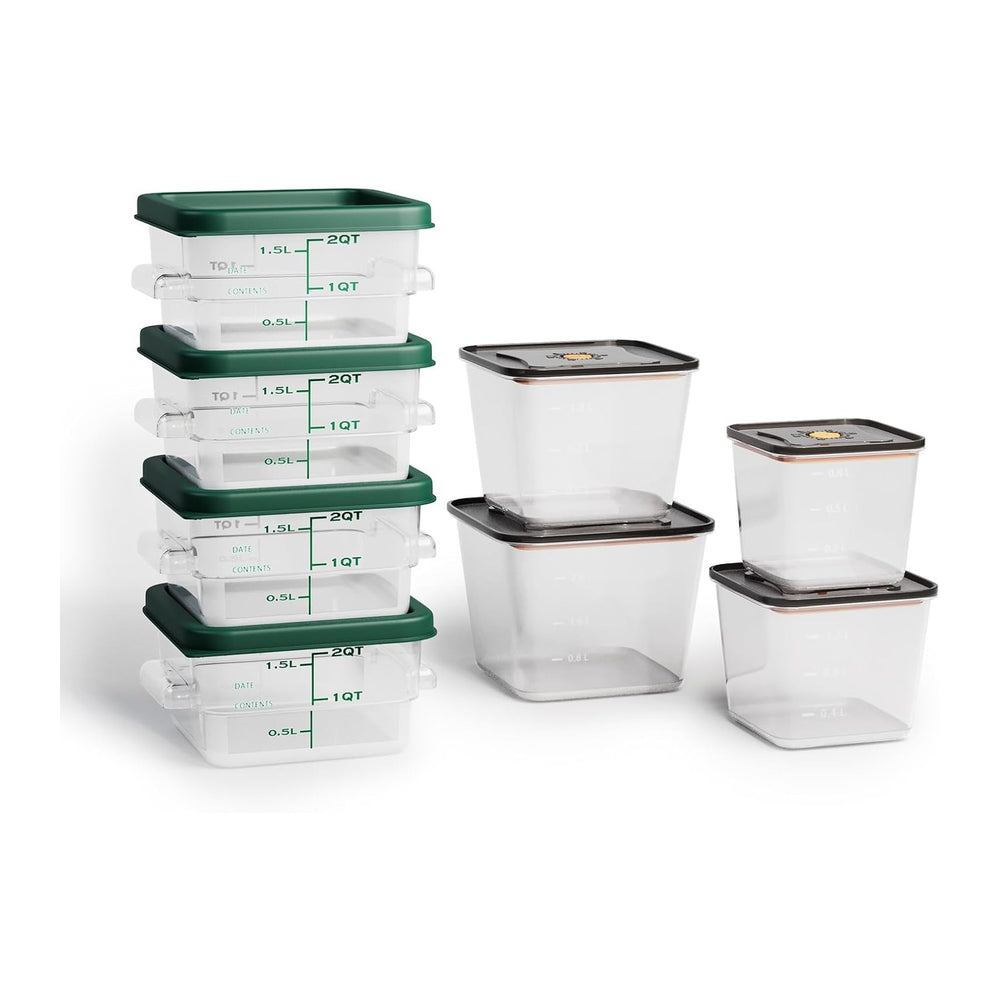 8 Pack Food Storage Containers with Lids；BPA-Free Cereal, Rice, Flour, Pasta ...