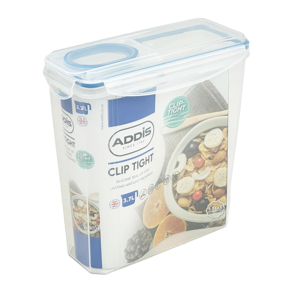 Addis Clip Tight Cereal Food Storage Container 3.7 Litre Tall Rectangle With ...