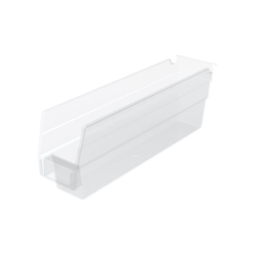 Akro-Mils 30110 Heavy Duty Plastic Shelf Bins, 12"x 3"x 4", Cl...