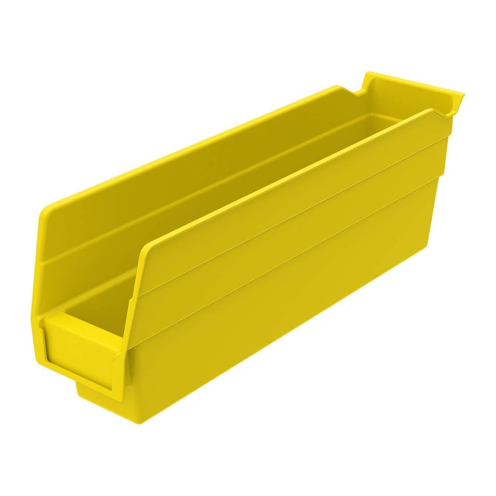 Akro-Mils 30110 Heavy Duty Plastic Shelf Bins, 12"x 3"x 4", Ye...