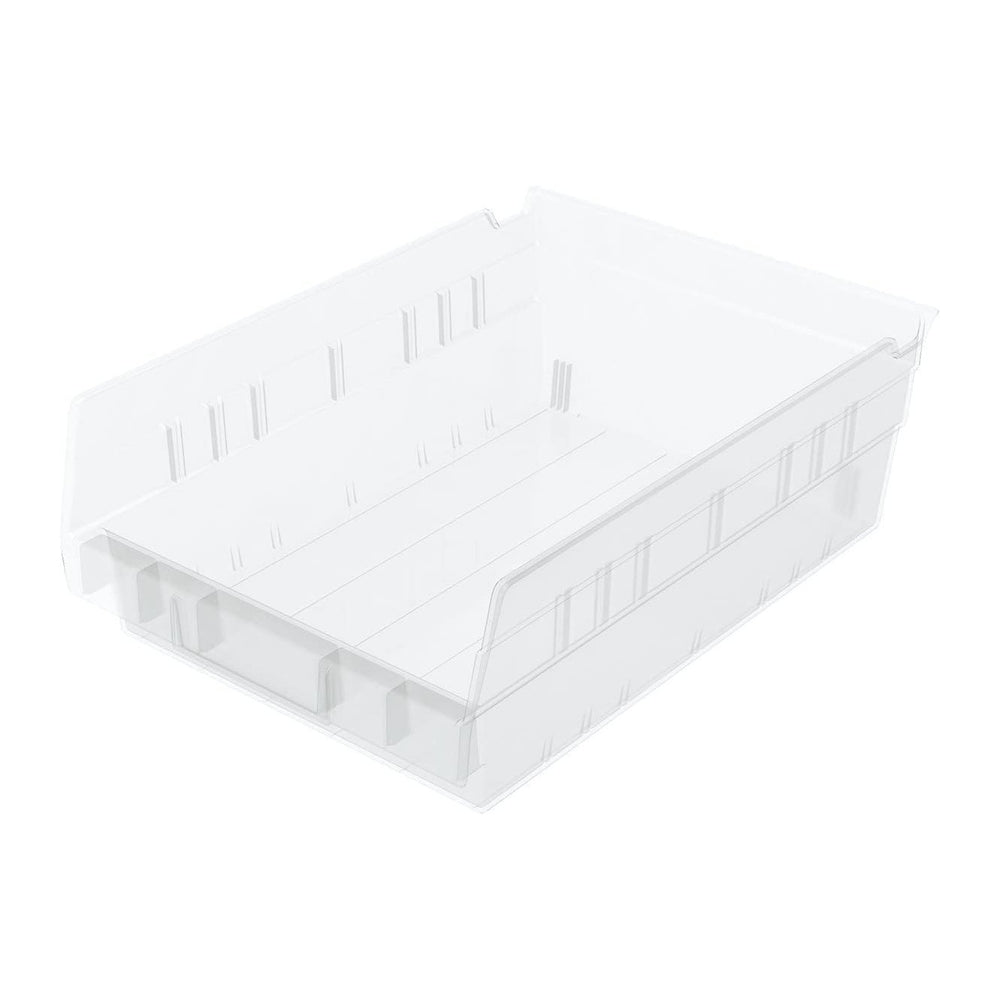 Akro-Mils 30150 Heavy Duty Plastic Shelf Bins, 12"x 8"x 4", Cl...