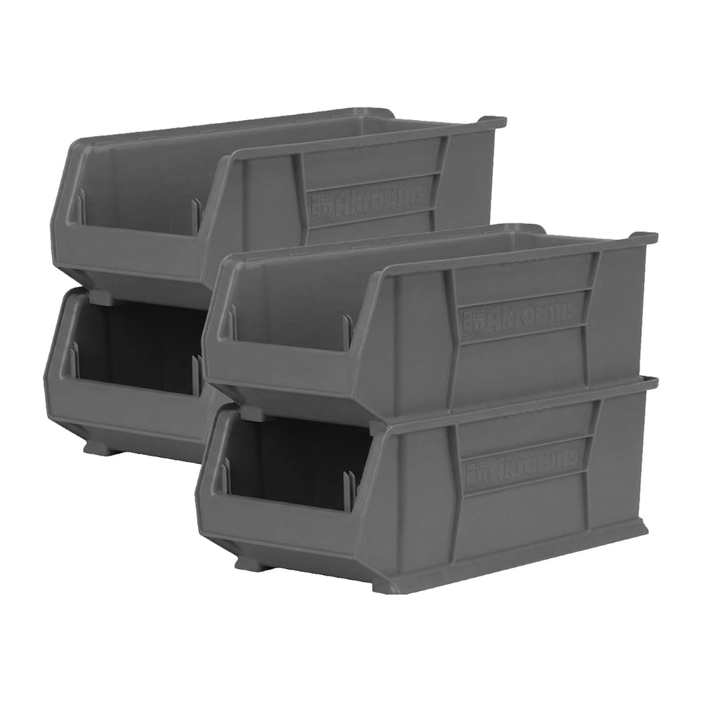 Akro-Mils 30287 Super-Size AkroBins Plastic Storage Bins, Space-Saving Stacka...