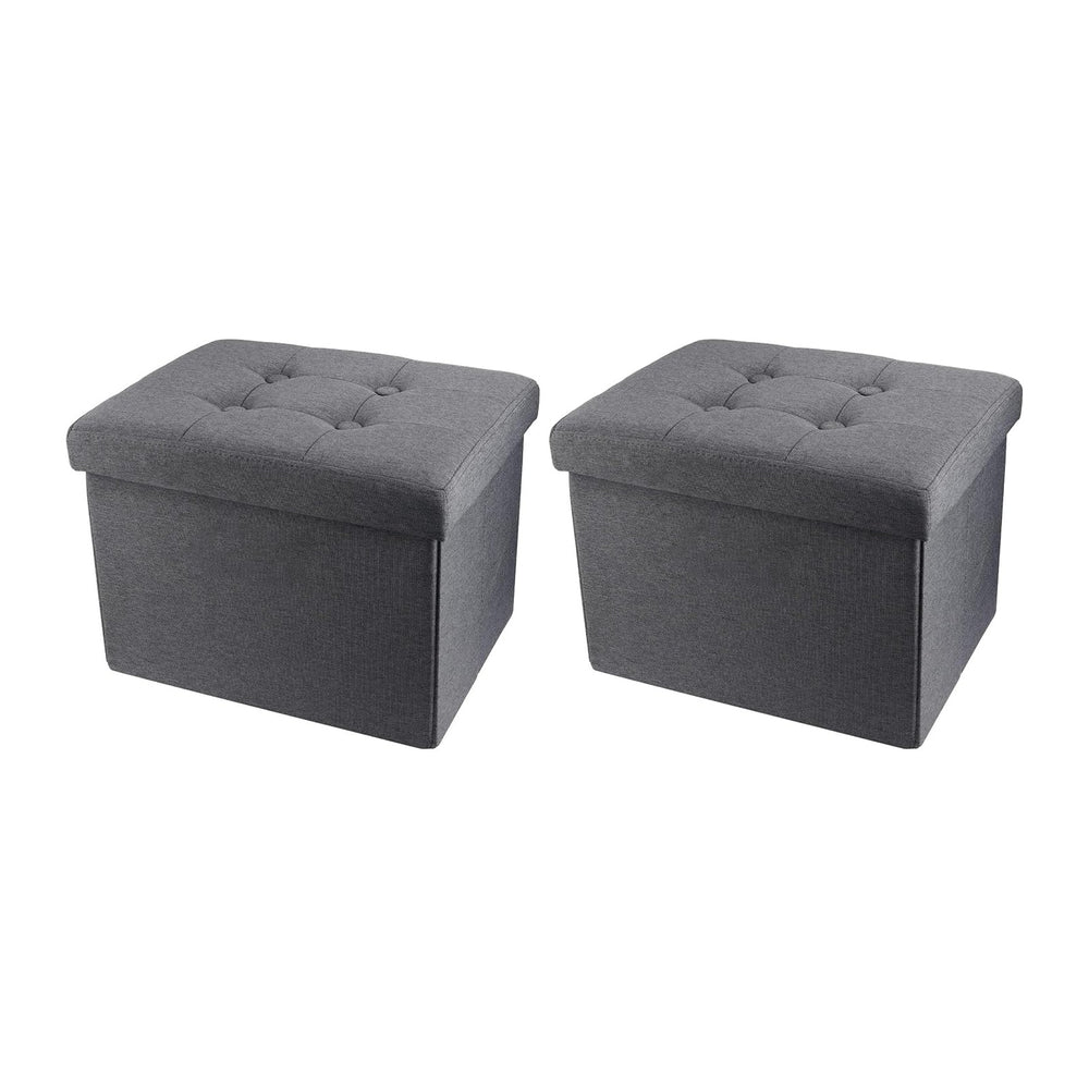 ALASDO Storage Ottoman Footrest Stool Small Ottoman with Storage Foldable Ott...