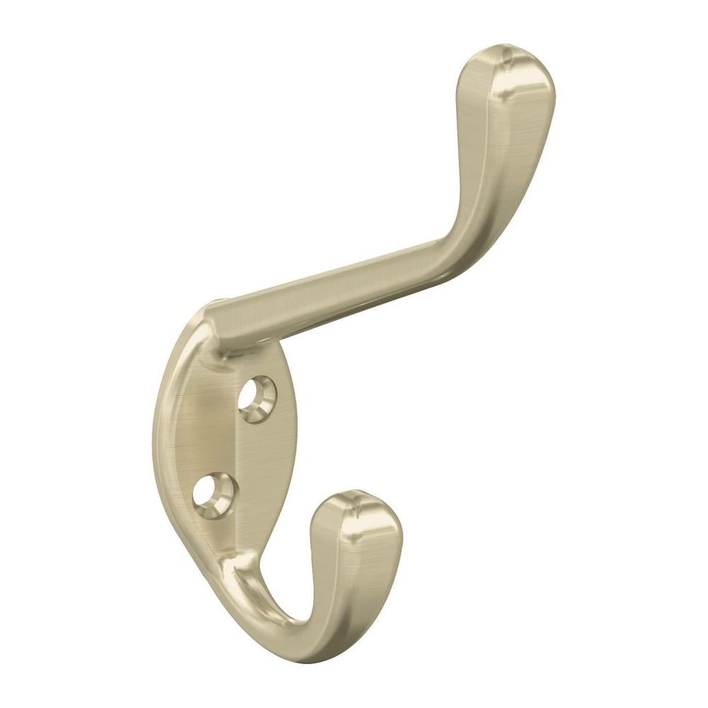 Amerock H55451BBZ | Noble Double Prong Decorative Wall Hook | Golden Champagn...