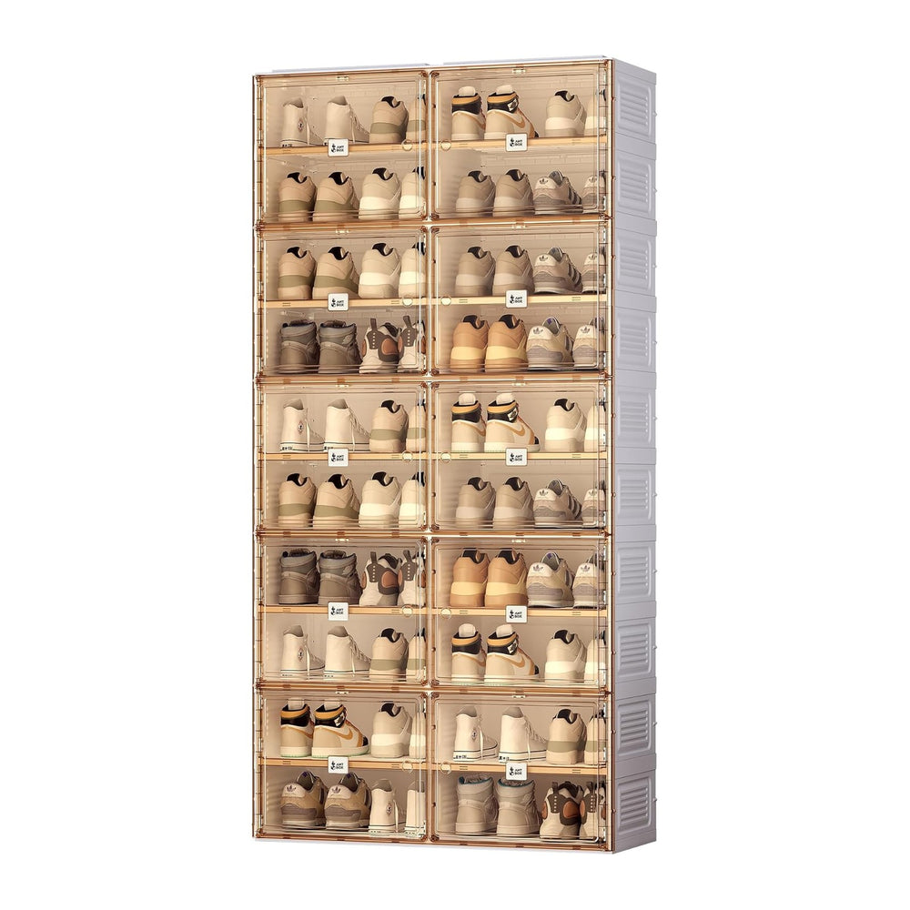 ANTBOX Portable Shoe Rack Organizer for Closet Entryway, Stackable Sneaker St...