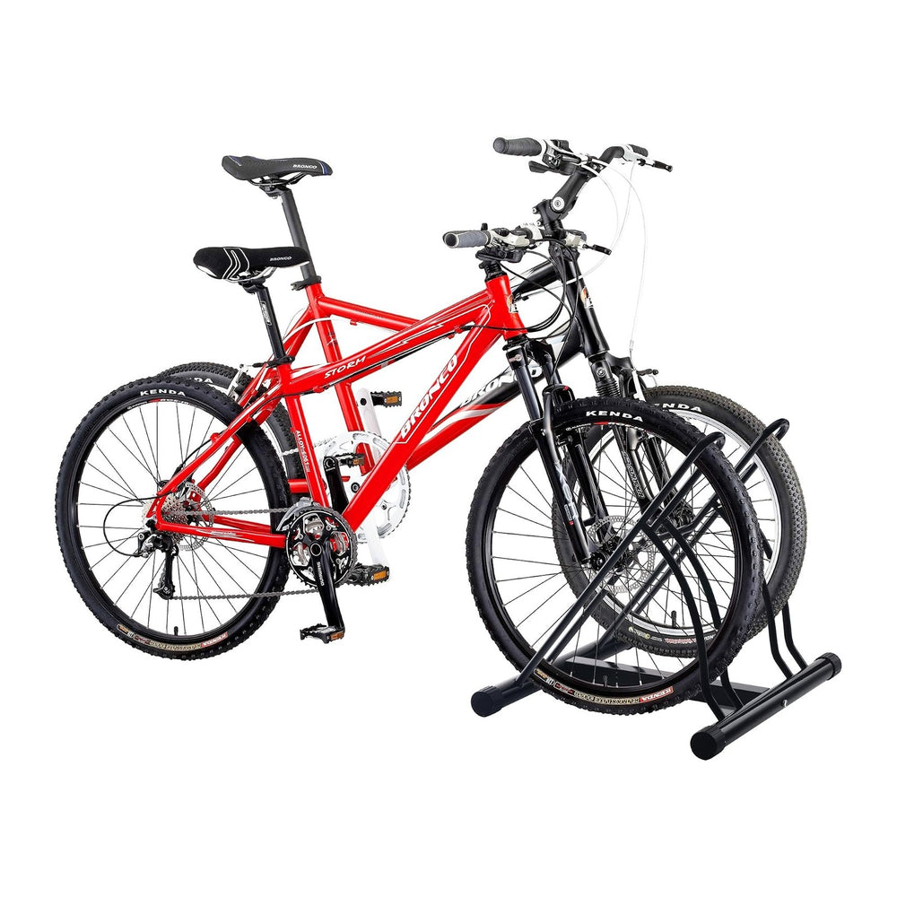 Bike Rack – Dual Bicycle Stand for Mountain, Road, or Kid’s Bikes – Indoor or...