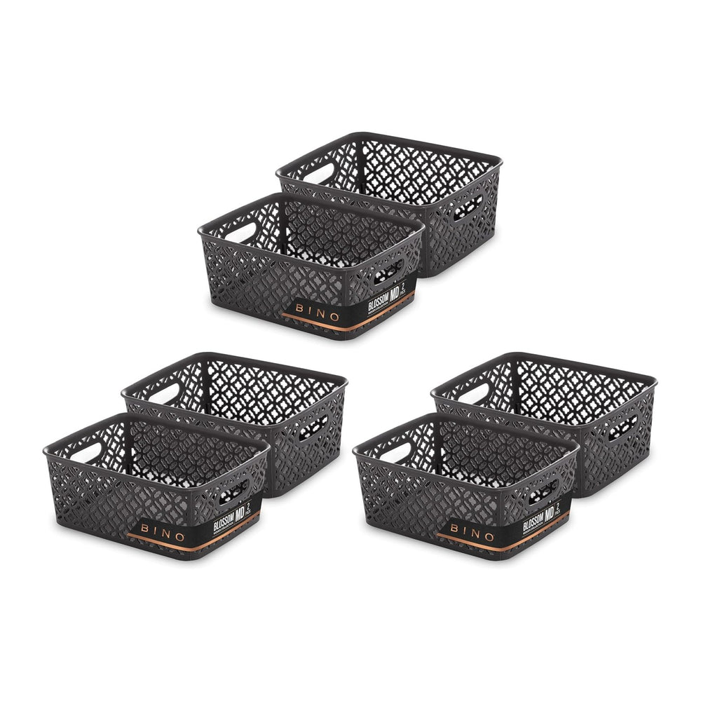 BINO l Plastic Storage Baskets, Medium - Grey | THE BLOSSOM COLLECTION l Mult...