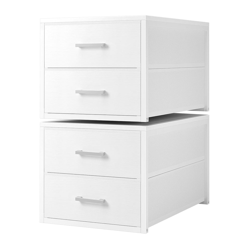 BOLUO Stackable Storage Drawers Narrow Closet Organizers and Storage Fabric W...