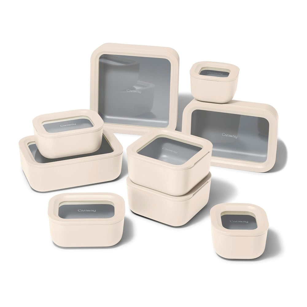 Caraway 22-Piece Glass Food Storage Set, Storage Containers for Food
