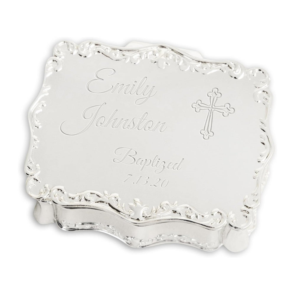 Cherished Moments Personalized Baptism Rectangle Jewelry Box