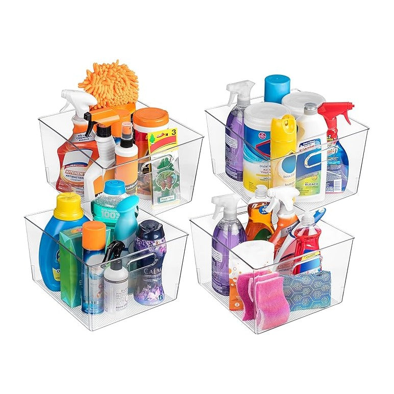 ClearSpace Clear Plastic Storage Bins – XL 8 Pack Perfect Kitchen or Pantry