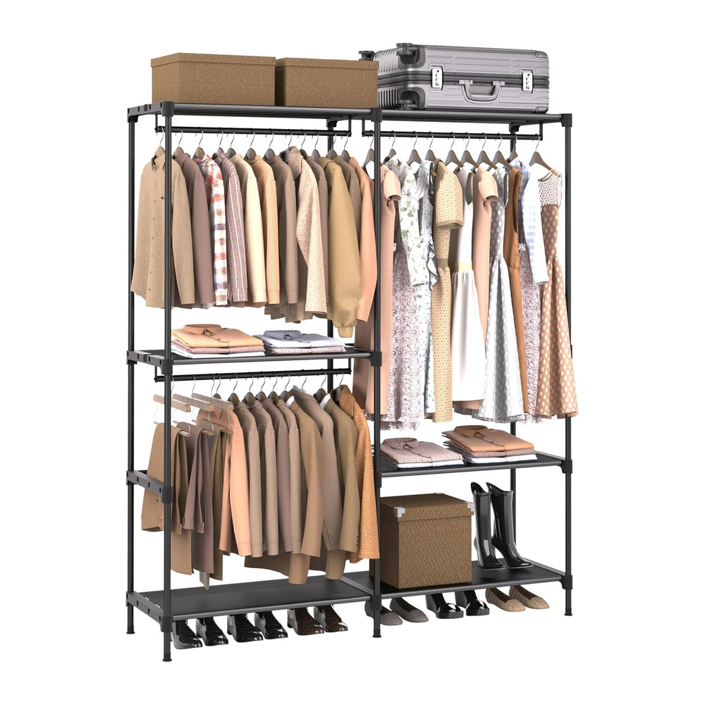Clothes Rack, Portable Closet, 54.3 Inch Large Capacity Wardrobe Closet