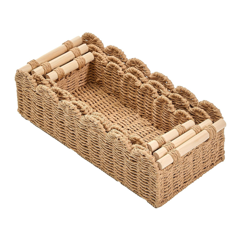 Decorative Basket Set of 3 (Large, Medium, Small), Toilet Paper Storage Baske...