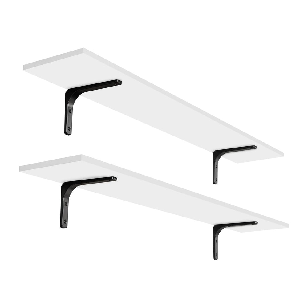 DINZI LVJ Long Wall Shelves, 47.3Inch Wooden Wall Mounted Shelves, Set of 2